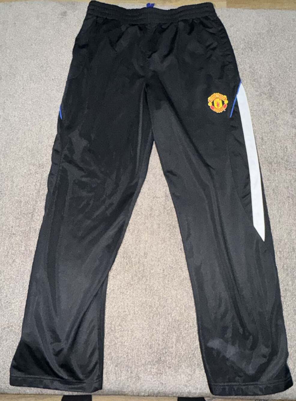 Manchester United Nike Soccer Training Pants Black White Blue Men's